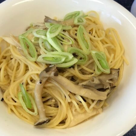 塩糀しょうがキノコ醤油パスタ