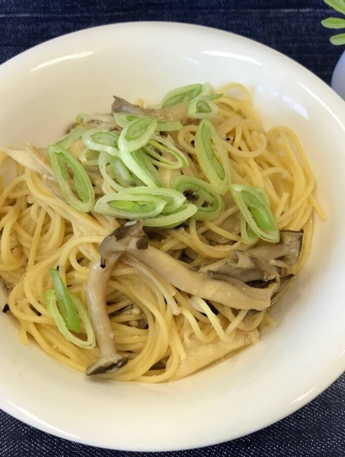 塩糀しょうがキノコ醤油パスタ